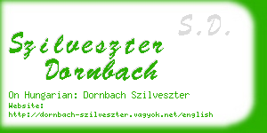 szilveszter dornbach business card